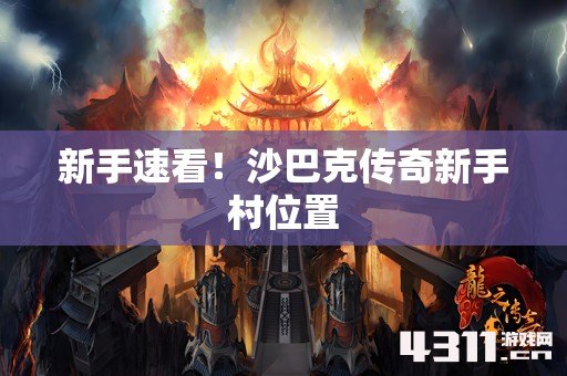 新手速看！沙巴克传奇新手村位置